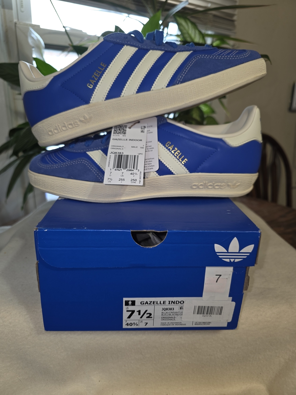 🌟🌟adidas Gazelle Indoor Sneakers - Blue/White🌟🌟
